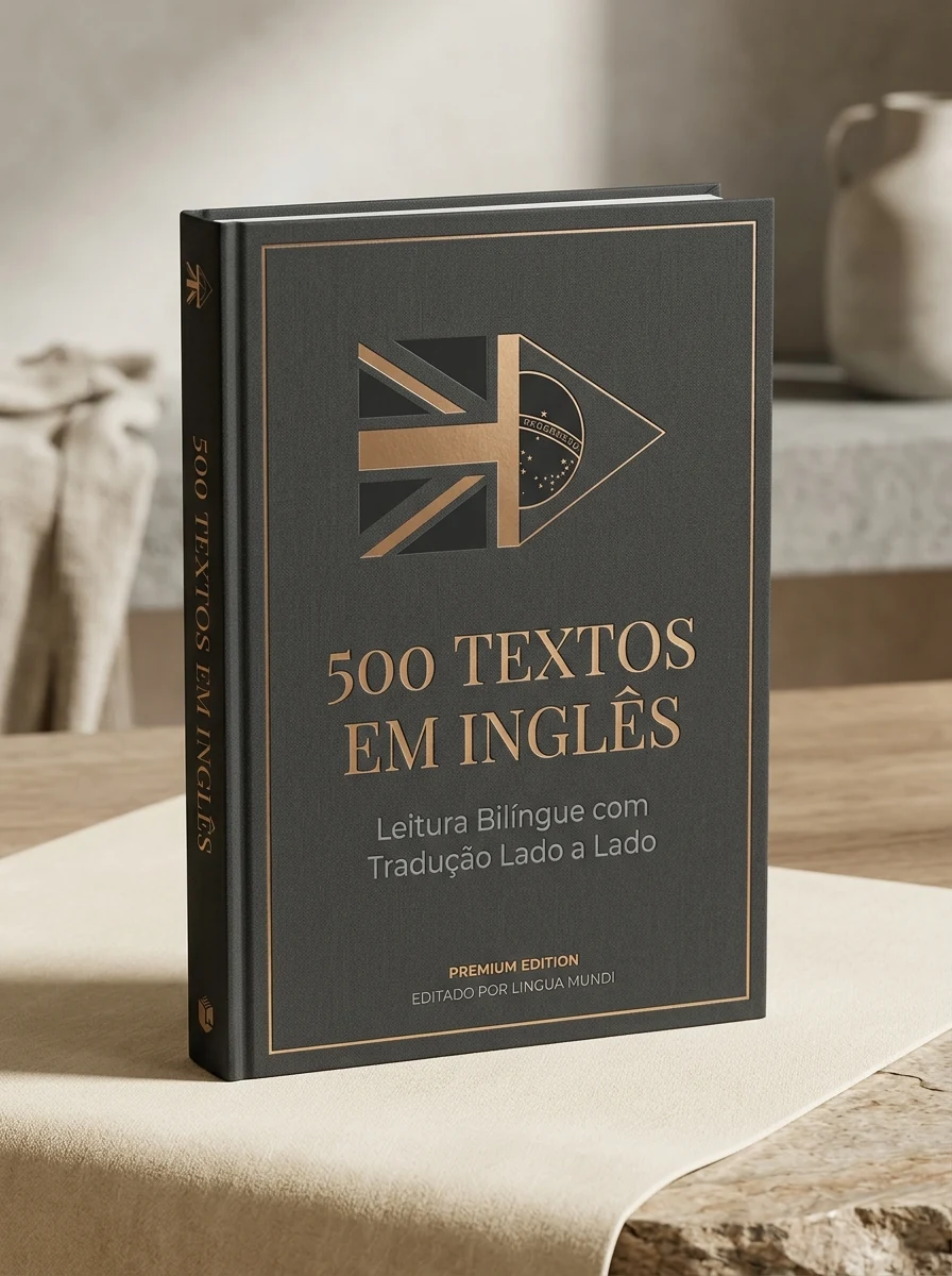 Mockup do eBook de 500 Textos em Inglês